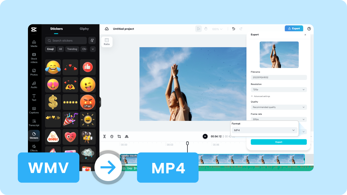 1696682194532.55 Easy WMV to MP4 Conversion Using CapCut